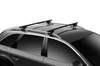 THULE priečky Squarebar Evo 135cm, čierne, sada 2 ks